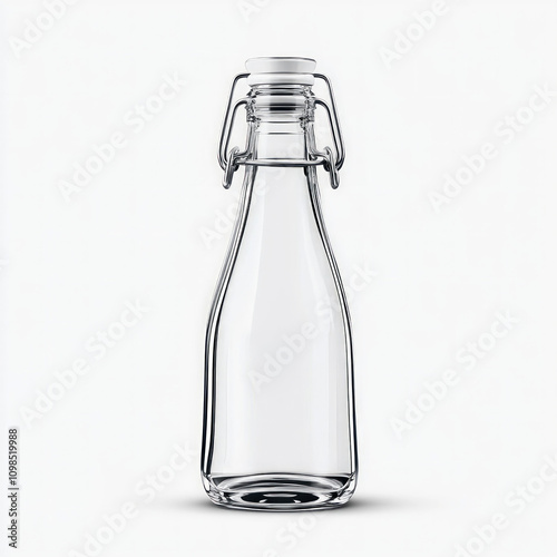 Glass Juice Bottle Isolated
