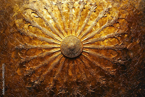 Gold Arabesque Background