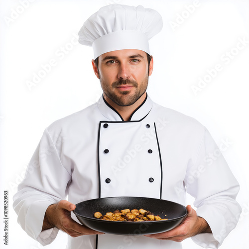 Man Cooking Isolated