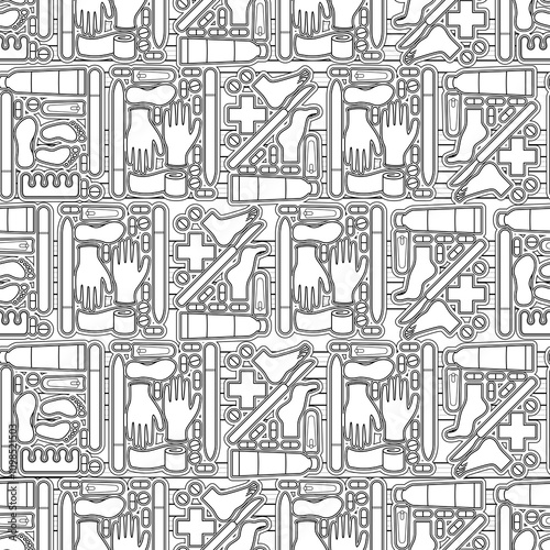 Sole Searching Endless Feet Line Art Illustration as Repeat Pattern Design