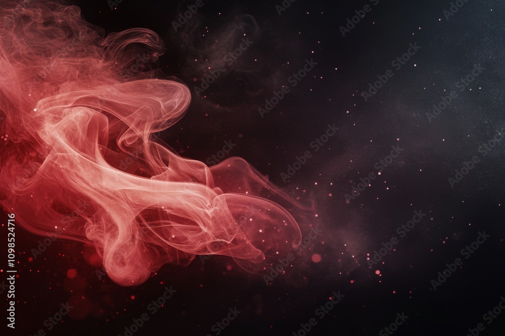 Obraz premium Colorful swirling smoke in a dark background creates an abstract and captivating effect