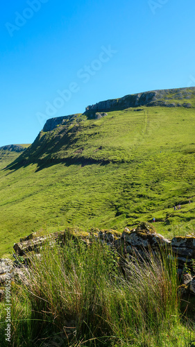 Sunlit Green Slopes of Benbulbin photo