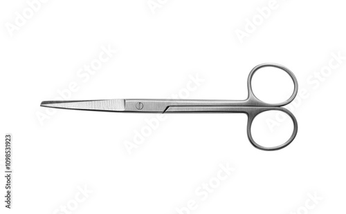 Obraz na płótnie Stainless steel scissors isolated on white background. w salonie