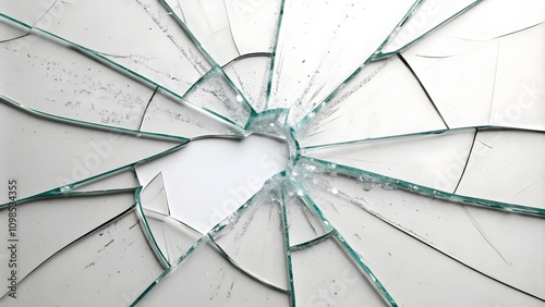 Broken glass, cut out, shattered glass, broken glass pieces
