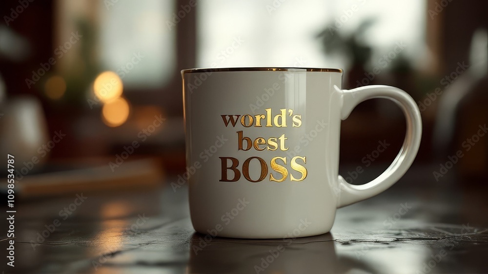 Obraz premium Iconic boss mug: World's best. Vintage charm.