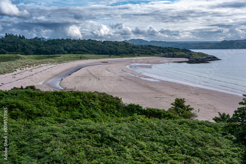 View of Gairloch beach in Scotland Driving along the scenic road North coast 500