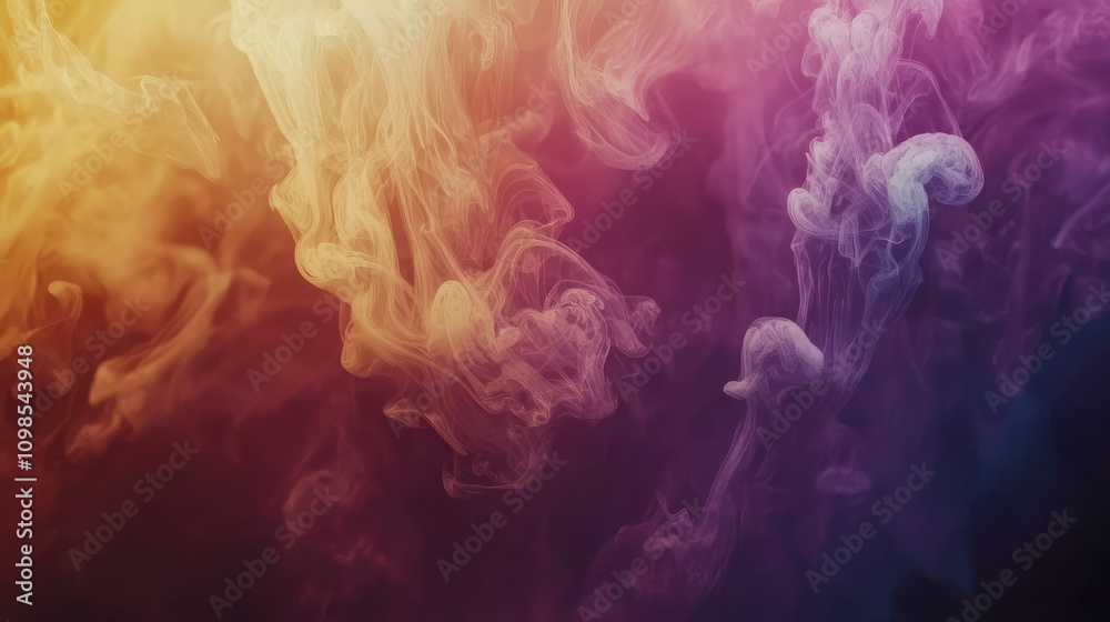 Fototapeta premium Brightly Colored Ink Swirling in Water, Creating Ethereal Patterns of Color and Light for Stunning Visual Effects and Creative Designs