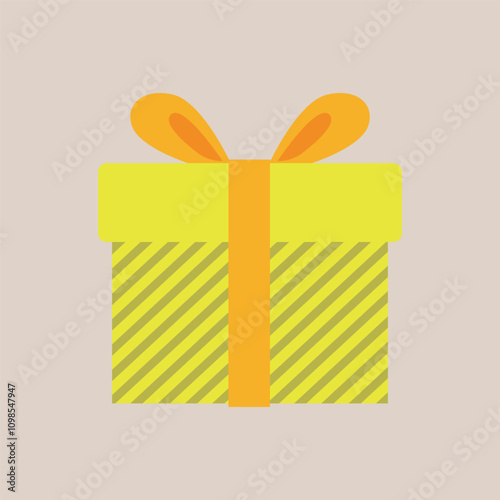 Gift box icon. Gifts and presents for holiday celebration and special sales offer. birthday celebration, special give away pack Isolated birthday or anniversary box with wrapping paper and ribbon bow