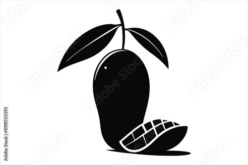 A black and white Mango Silhouette