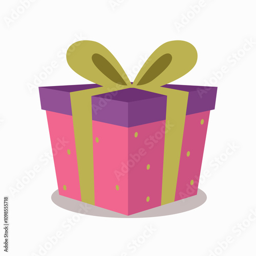Gift box icon. Gifts and presents for holiday celebration and special sales offer. birthday celebration, special give away pack Isolated birthday or anniversary box with wrapping paper and ribbon bow