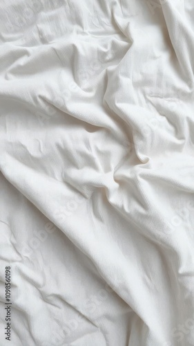 Close-up of a crinkled, soft fabric with visible texture, close-up, textile photo