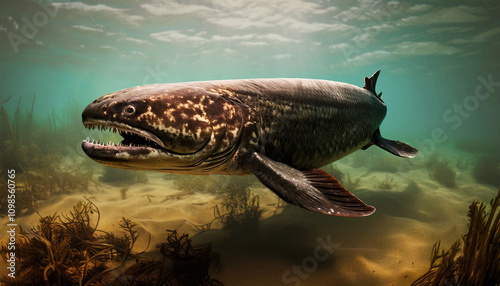 Eusthenopteron In Devonian Lagoon photo