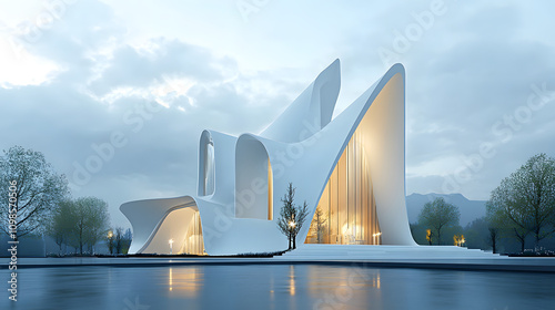 A Stunning Exploration of Hypermodern Architecture Featuring an Avant-Garde Church and Origami-Inspired Pavilion photo