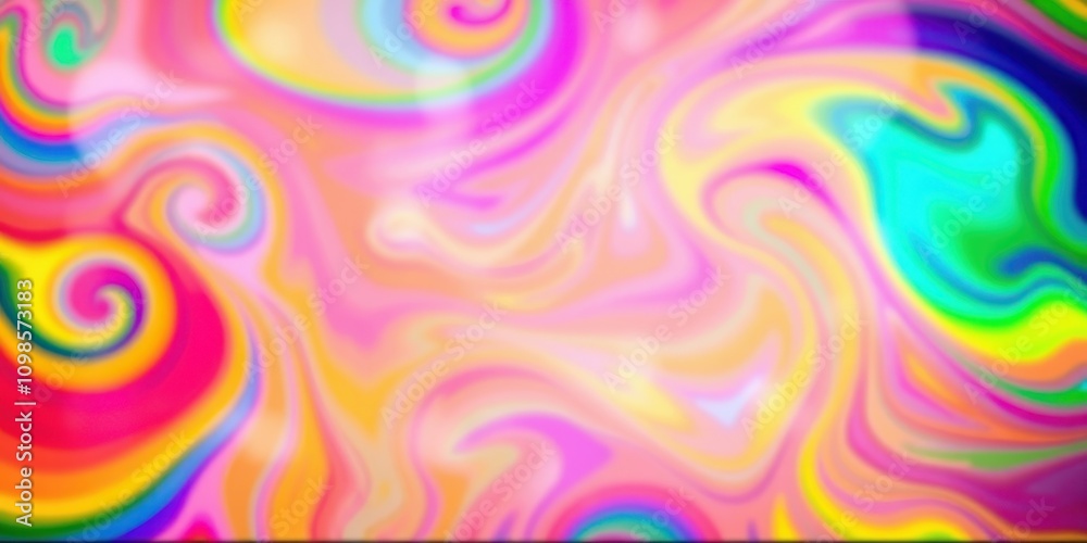 Obraz premium Abstract Swirling Rainbow Background with Vibrant Color Gradient and Blurred Effects