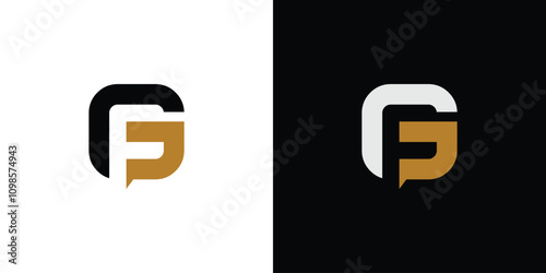 Unique and modern GF  logo design