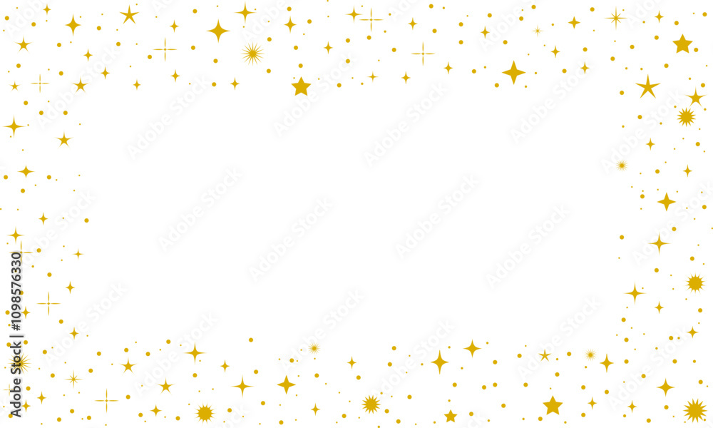 Festive silver and gold stardust frame background, celebration border star dust design, spangle congratulations decor, little stardust spangles