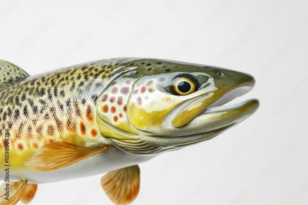 Fototapeta premium A close-up shot of a fish on a white surface
