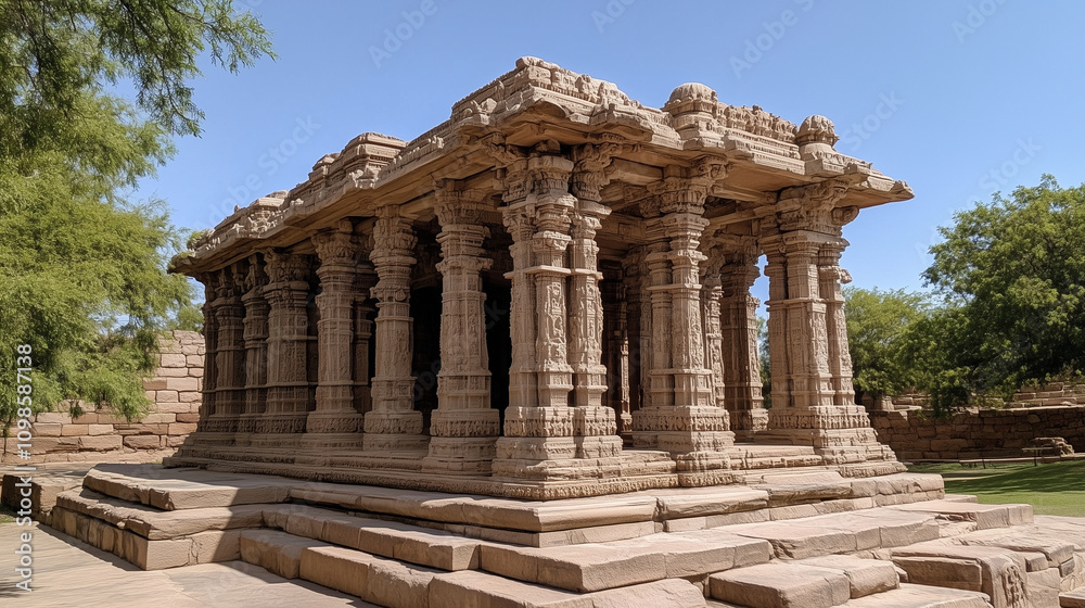 Fototapeta premium Ancient Monuments and Grand Architecture in Historical Landscape