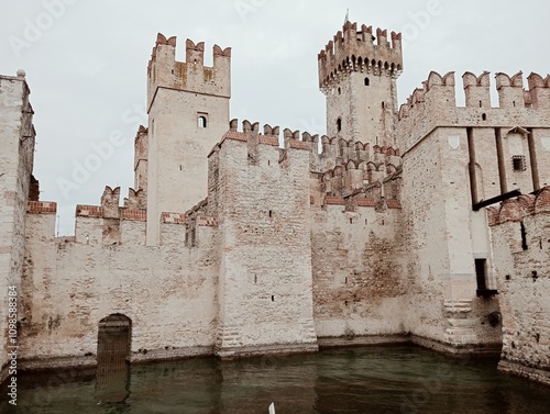 medieval castle of Sirmione, Brescia, Italy 