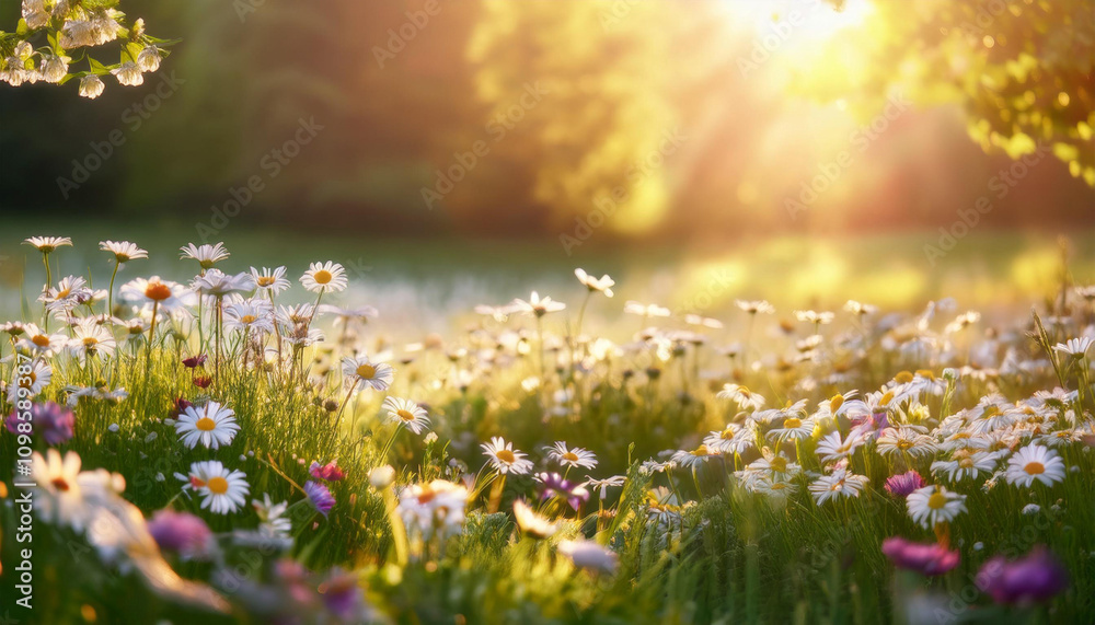 Obraz premium Idyllic Spring Meadow Backgrounds