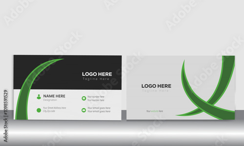 Minimal modern simple business card and name card design and  Business card design template, Clean professional business card template, visiting card, business card template.