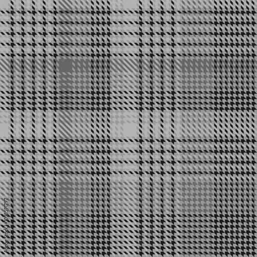 Black and white plaid seamless pattern.
