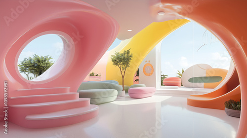 Surreal Indoor Décor with Vibrant Abstract Furnishings