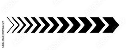 Acceleration arrow icon, turn sign, speed - vector