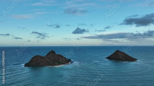 Na Mokulua Islands Aerial Views of Lanikai's Iconic Gems photo