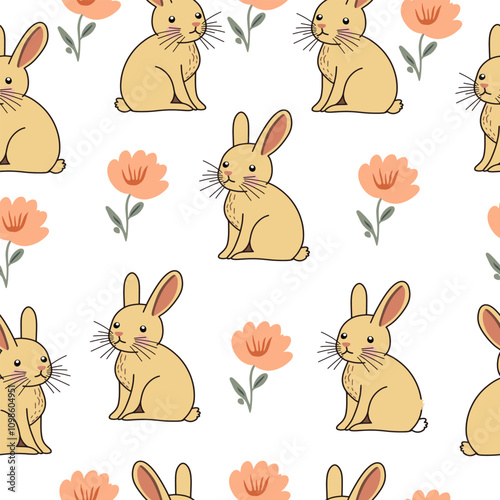 Easter set o of decorations, seamless pattern. Vtctor Easter decorations.Background, elements
