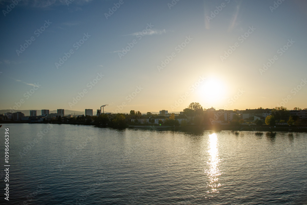 Fototapeta premium Sunset over a river