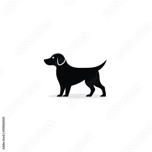 A abstract dog logo design concept 