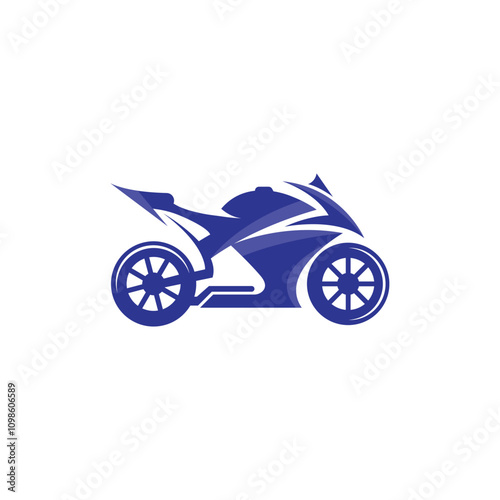 A racing bike logo design concept