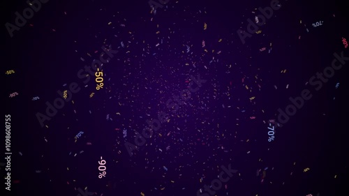 Black Friday background animation. Motion graphics with various discounts