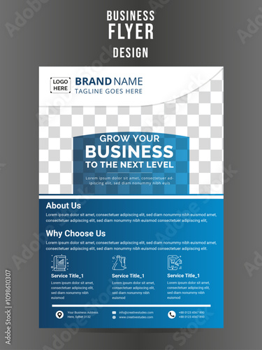 Creative modern simple corporate flyer design template for your business