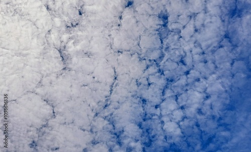 Marbled White Clouds in Blue Sky