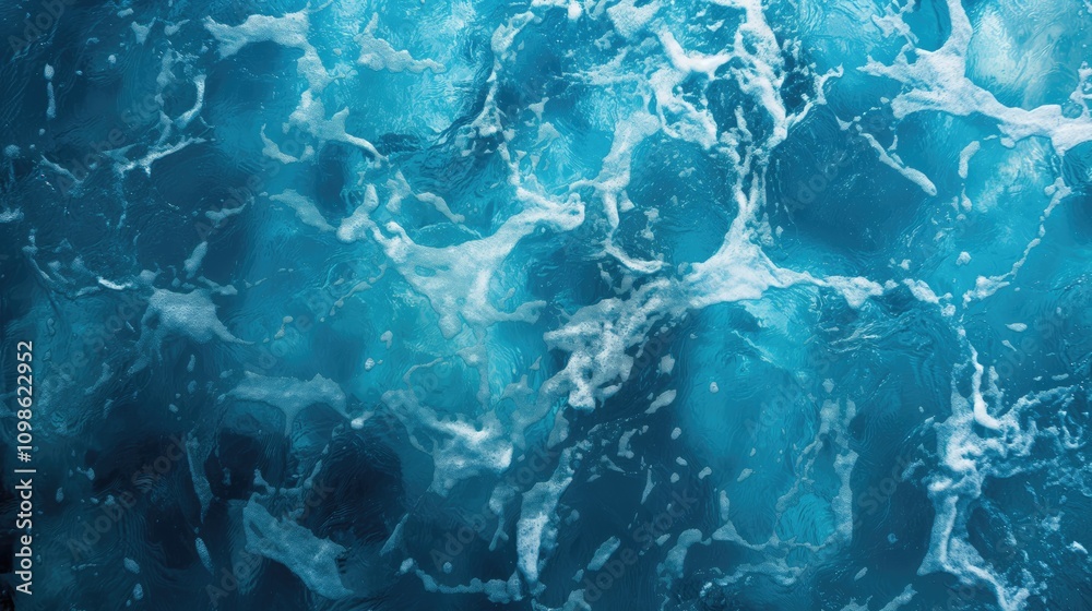 Obraz premium Water blue in the pool background, top view. Water pool texture background.