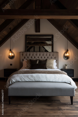 bedroom in the attic