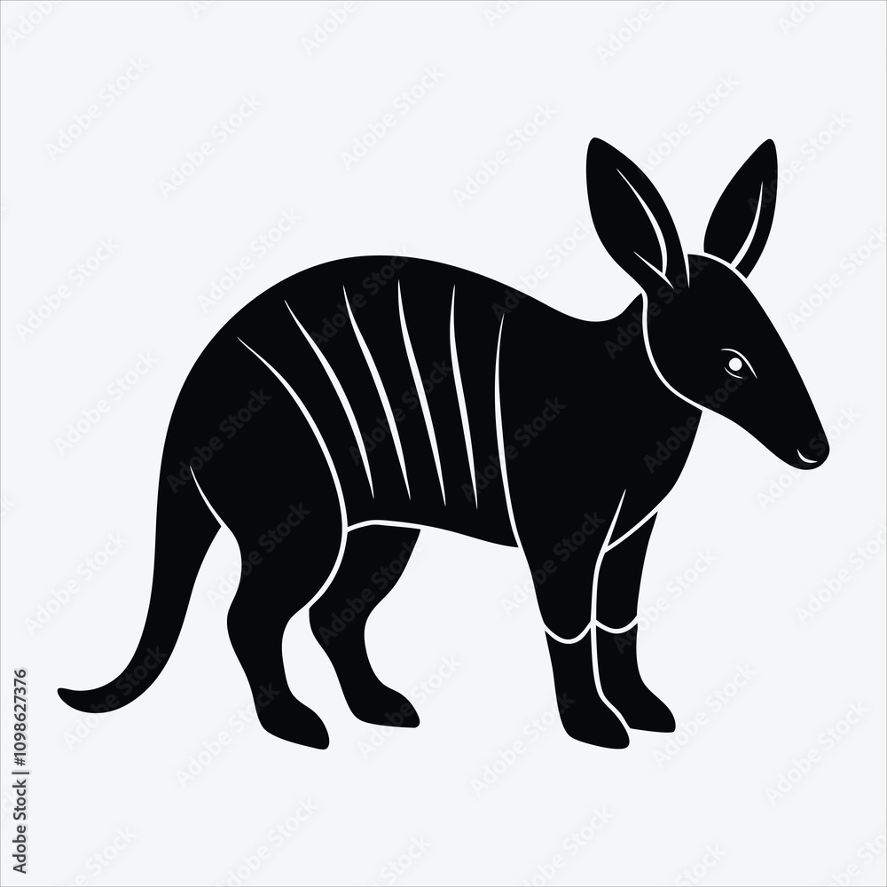 Obraz premium Aardvark vector White background illustration Generative Ai