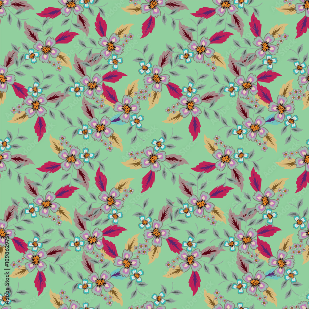 Fototapeta premium Beautiful Floral Pattern on the background Sweet floral pattern is suitable for fashion