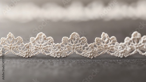A delicate lace border featuring subtle textures and elegant shapes