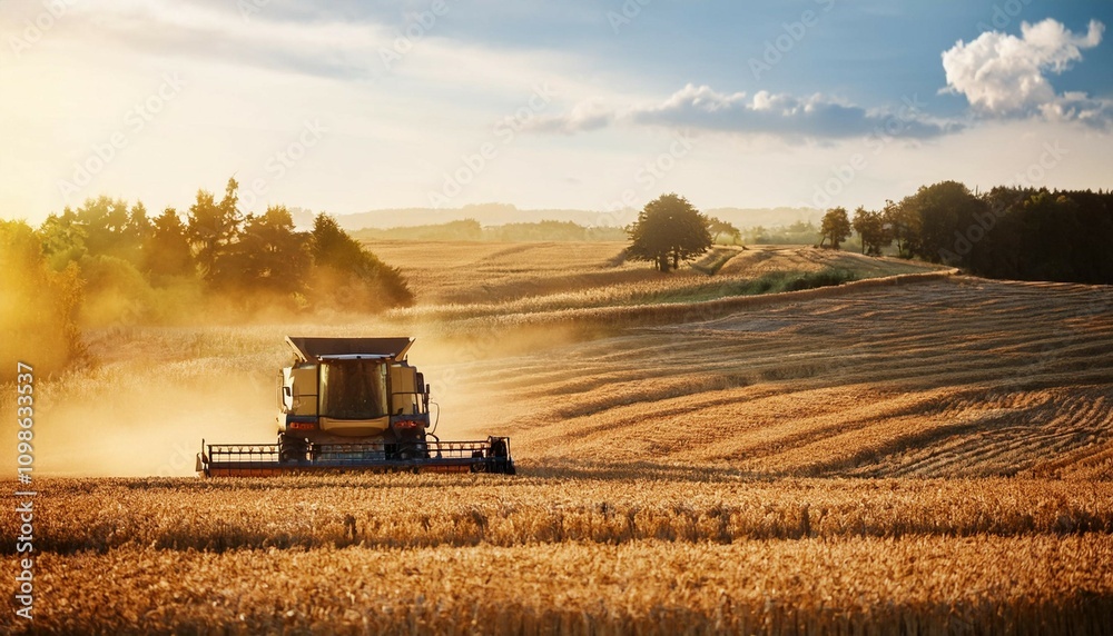 Fototapeta premium harvesting in the countryside