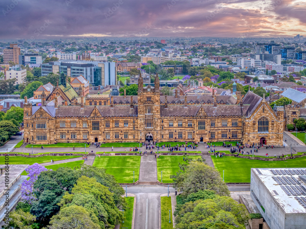 Fototapeta premium University of Sydney aerial panorama.