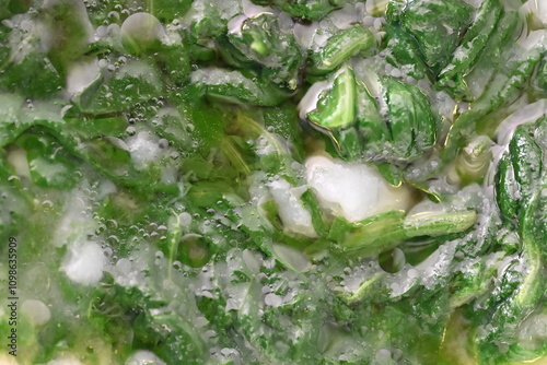 Warm soup of greens including kale