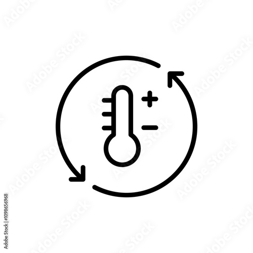 Home Heating Icon. Hvac system linear sign. Simple concept for your logo web mobile app UI design