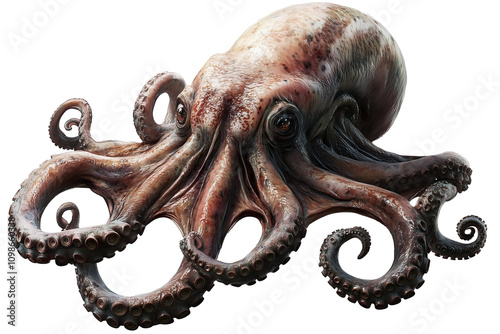 
fantasy octopus png isolated on transparent background photo