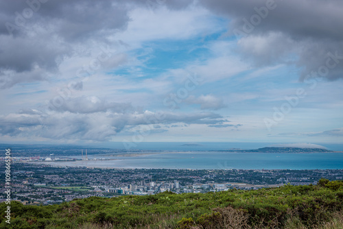 Photography Dublin, Ireland - July 19 2024 Hiking in south part of Dublin