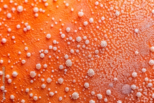 Close-Up of a Textured Orange Surface with Pinkish Undertones and White Specks, Ideal for Abstract Backgrounds and Artistic Projects
