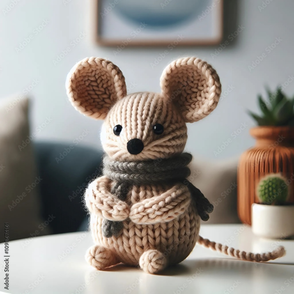Fototapeta premium Souris en laine