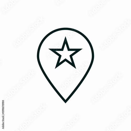 location star icon vector sign